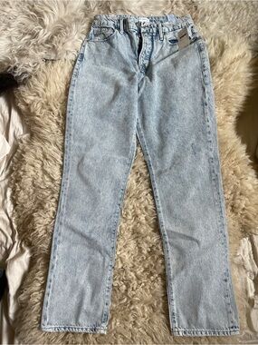 Good American Light Blue Straight Leg Jeans